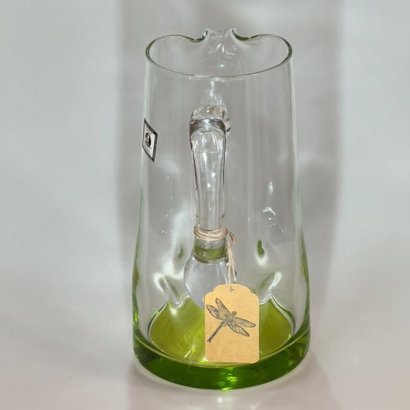 PartyLite Handmade Casa Glass Pitcher & Margarita Glass Set With Colorful Bases - Picture 8 of 16